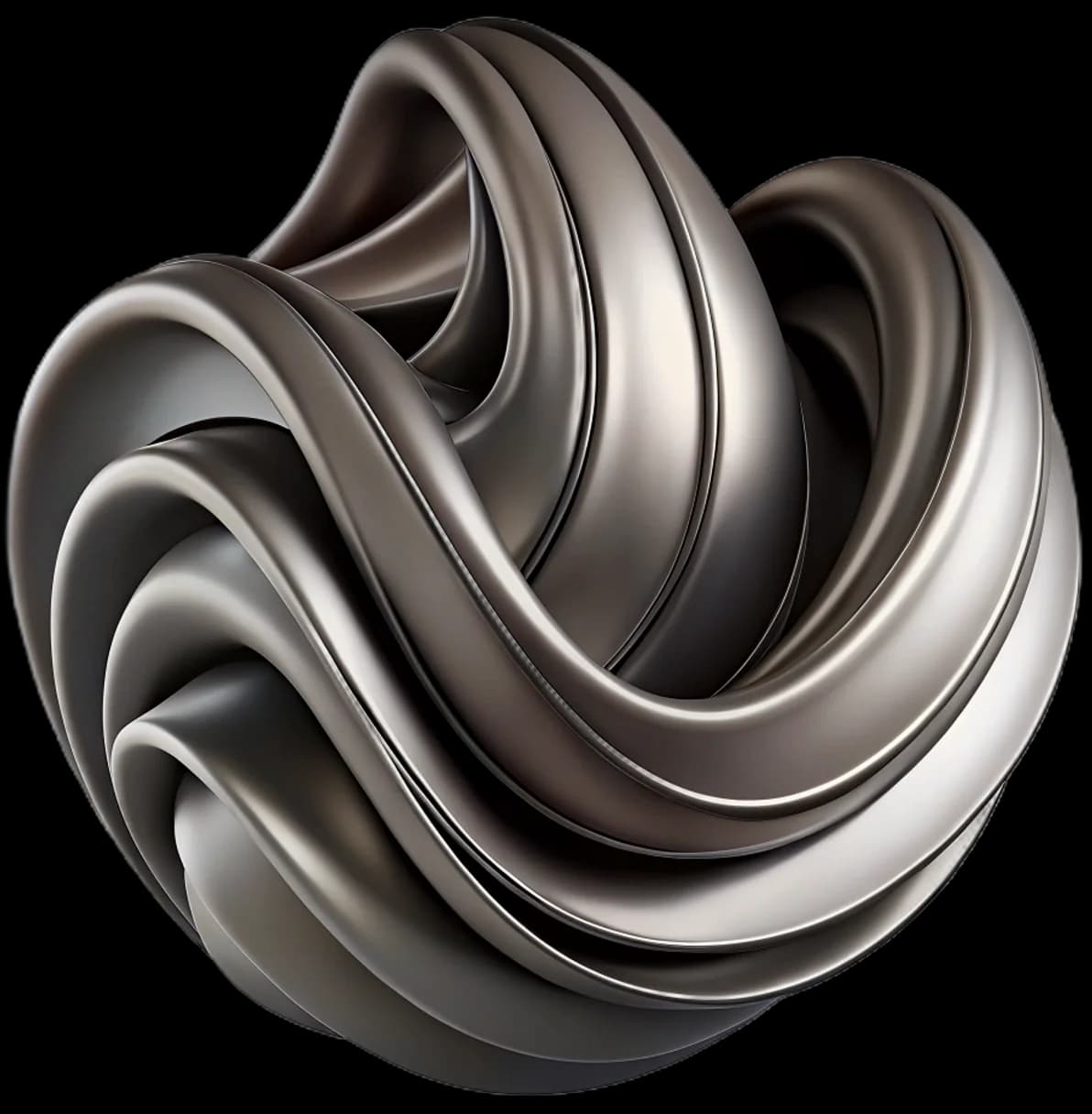 Webeez hero — abstract metallic swirl